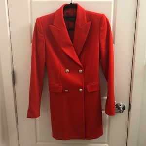 ZARA Red Double Breasted Blazer - SIZE S